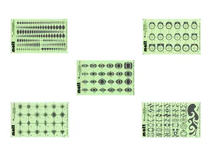 Matt Wax Ring Templates - Set of Five