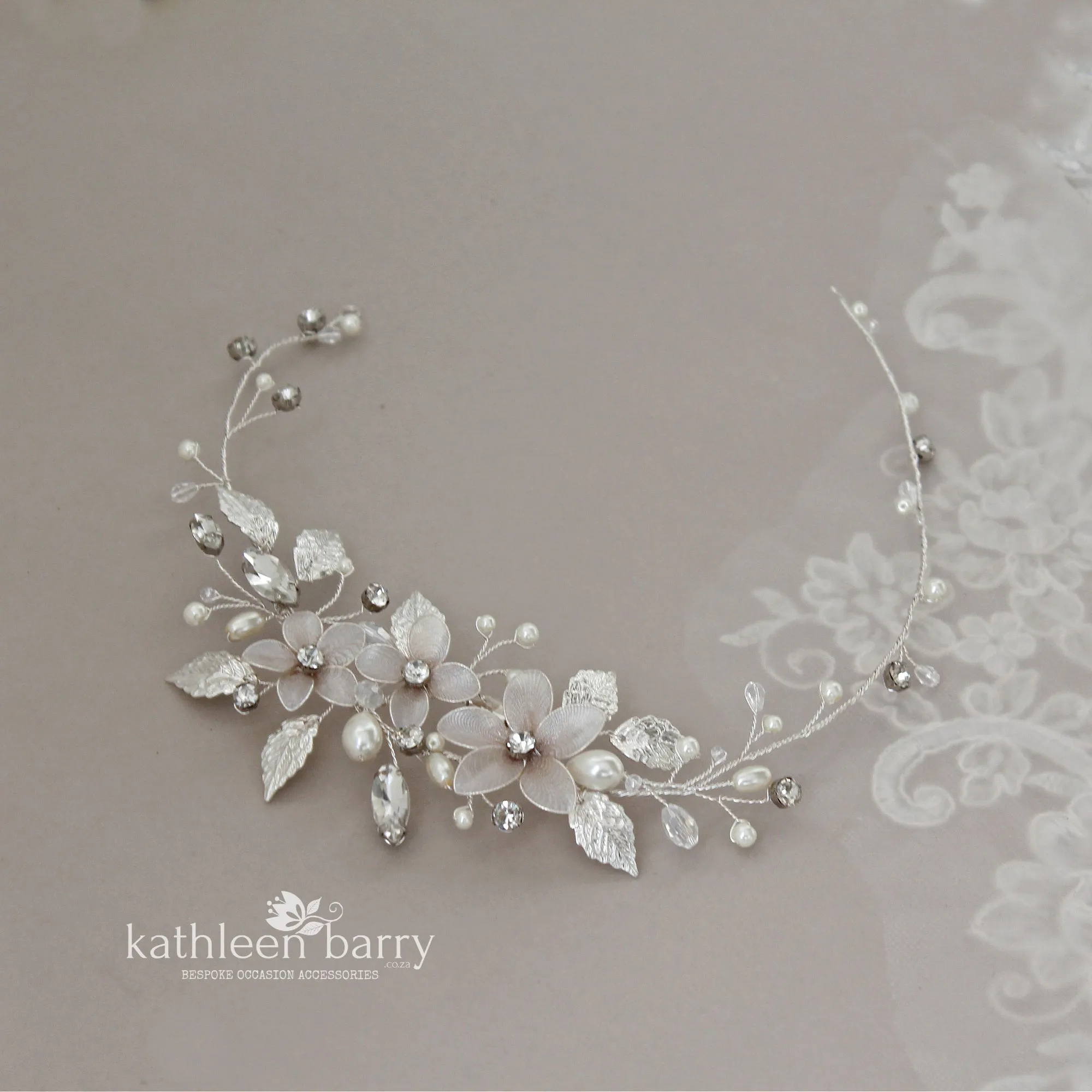 Megs dual style headband / vine wedding hairpiece floral bridal hairpiece