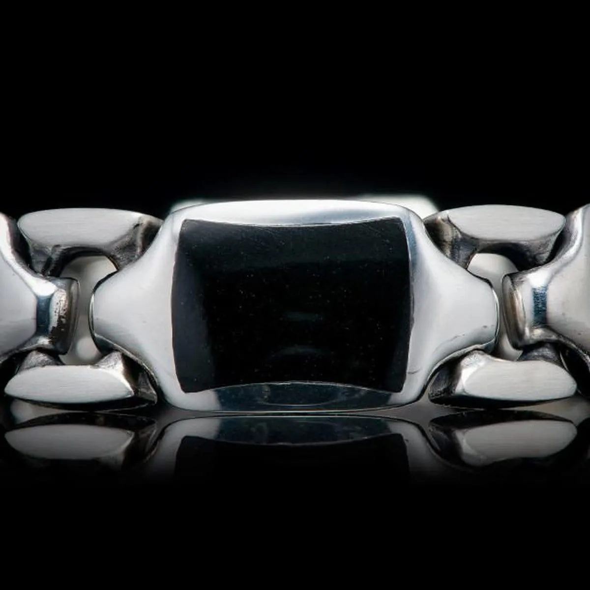 Men's Black Jade Retro Bracelet - BR13 BLK J
