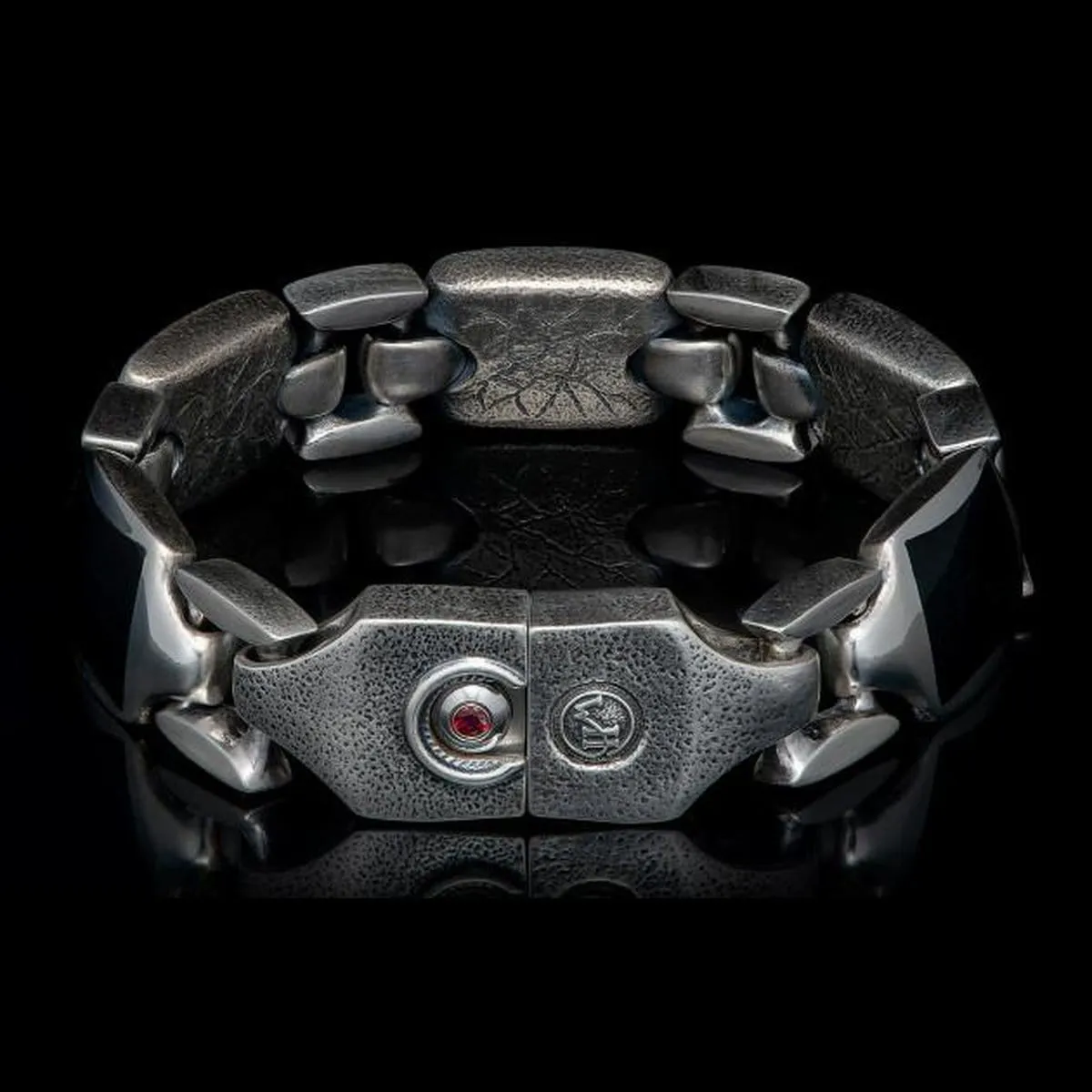 Men's Black Jade Retro Bracelet - BR13 BLK J
