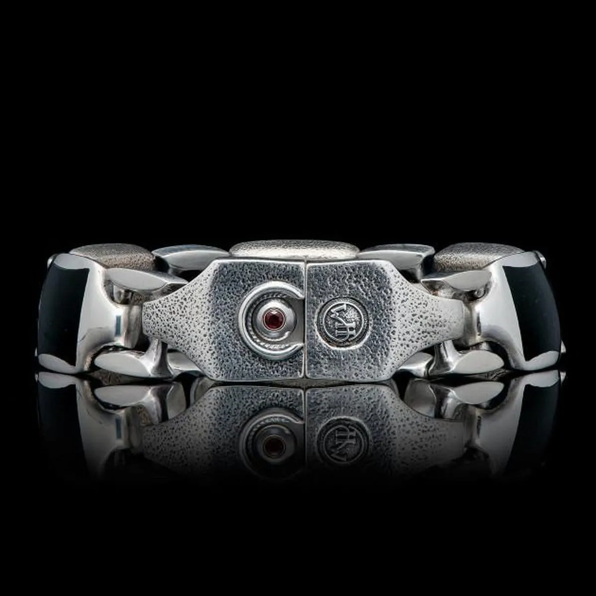Men's Black Jade Retro Bracelet - BR13 BLK J