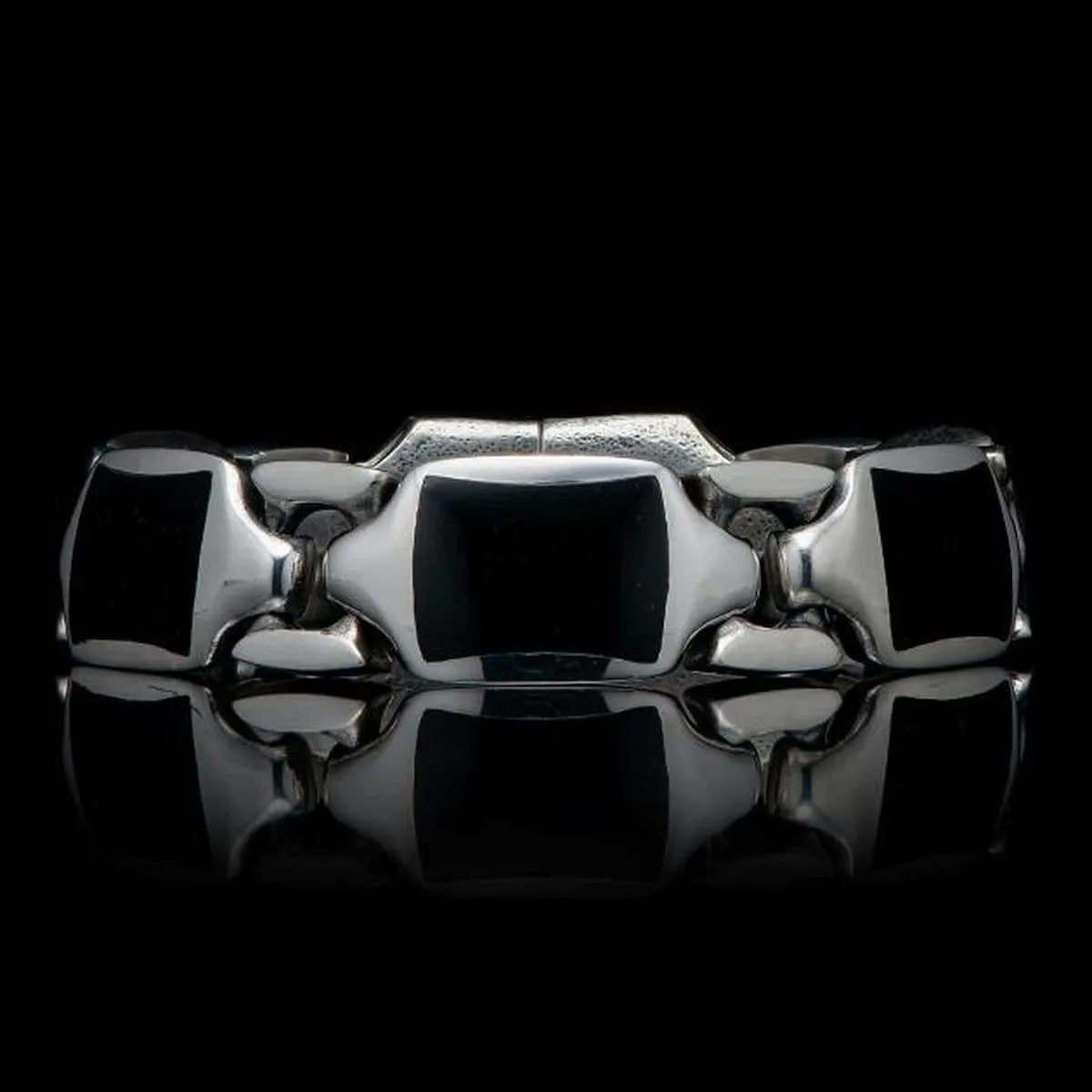 Men's Black Jade Retro Bracelet - BR13 BLK J