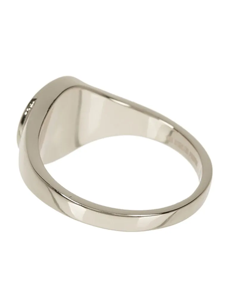 Men's Sterling Silver Circle Signet Ring