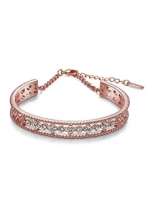 Micro Pave AAA Zircon Clover Rose Gold Gold Plated Arch Bracelet