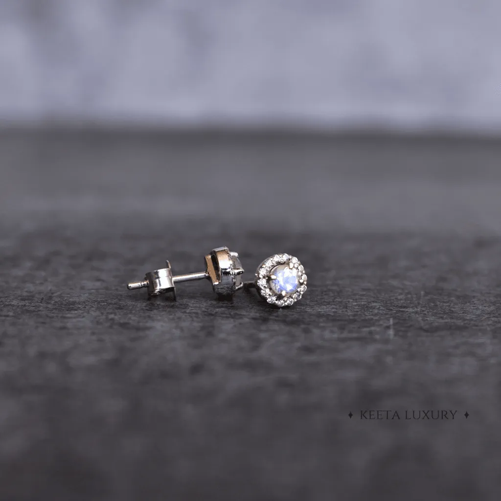 Minimal - Moonstone Studs