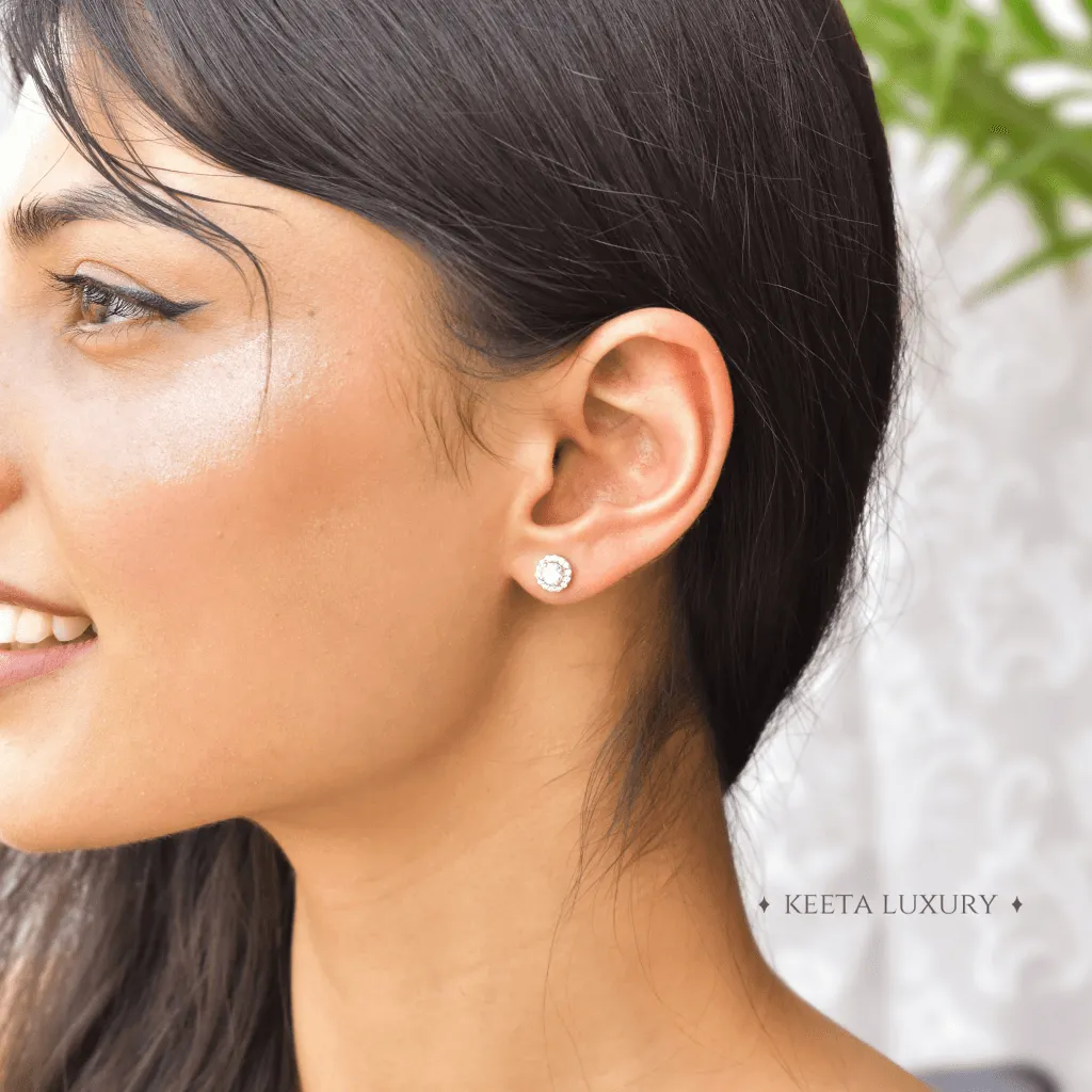 Minimal - Moonstone Studs