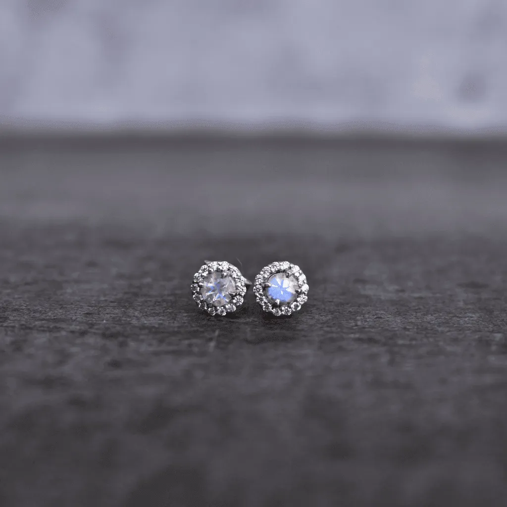 Minimal - Moonstone Studs
