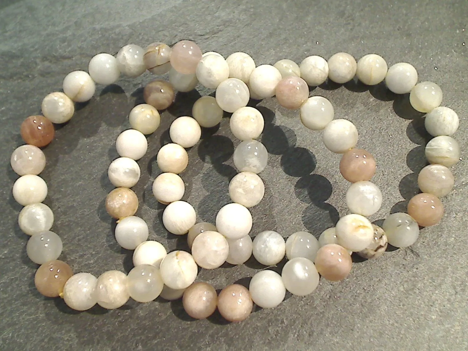 Mixed Moonstone 8MM Stretch Bracelet