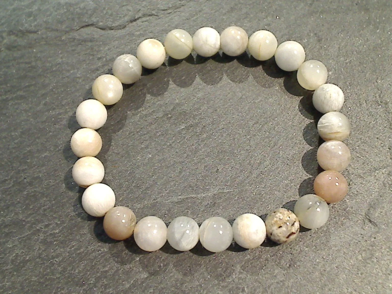 Mixed Moonstone 8MM Stretch Bracelet