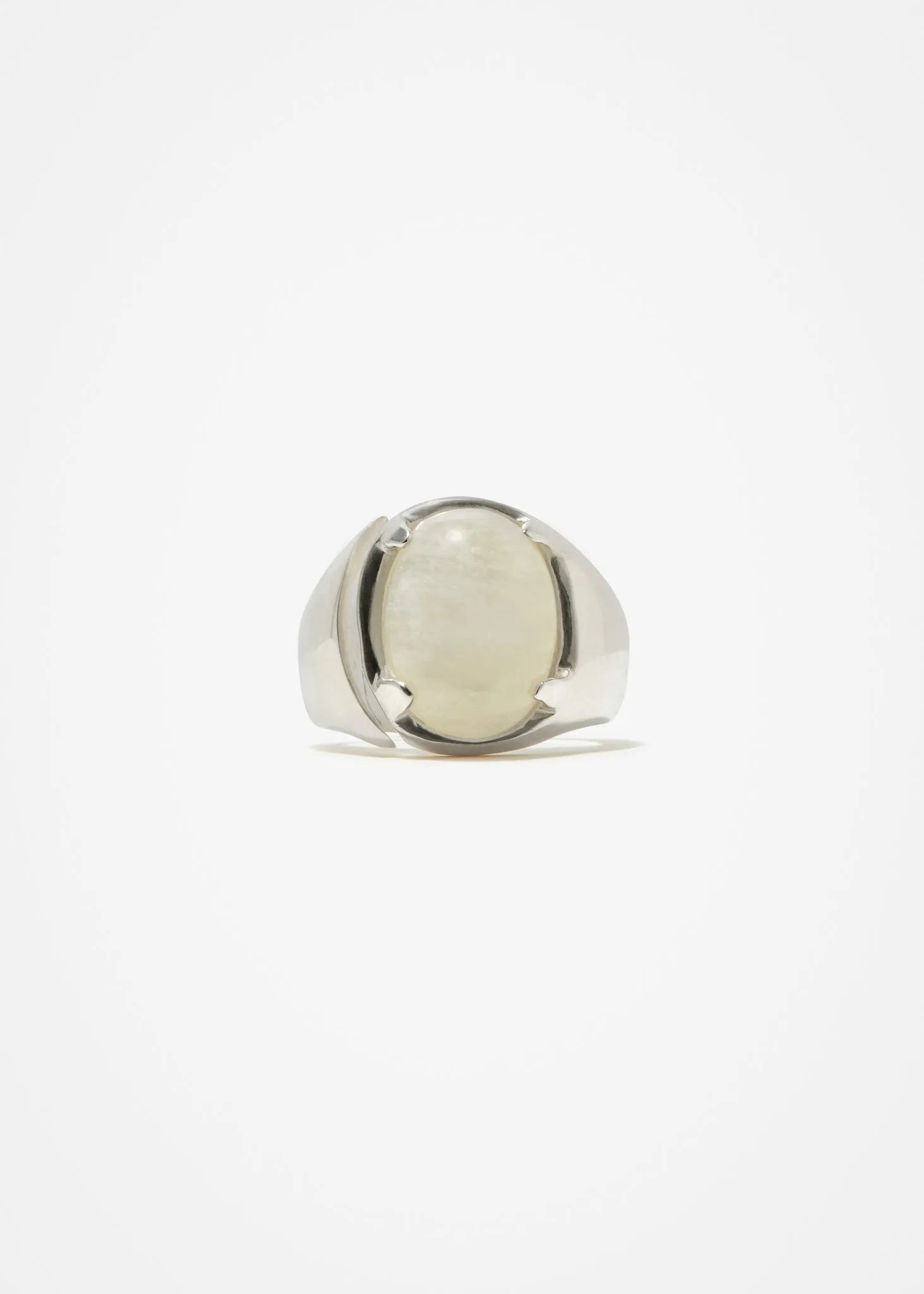 Molded Signet Ring | Moonstone