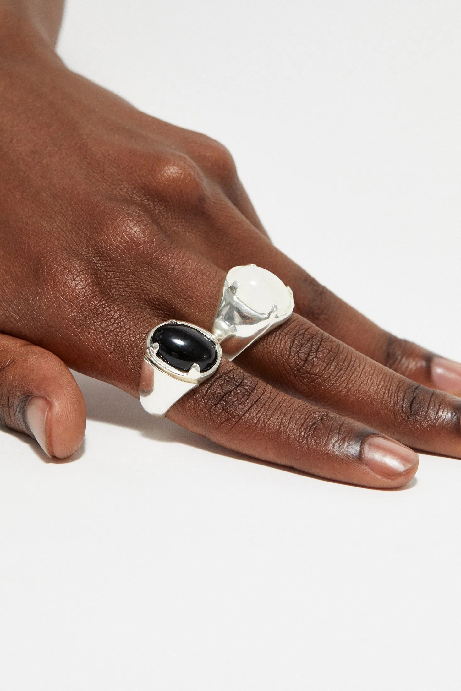 Molded Signet Ring | Moonstone