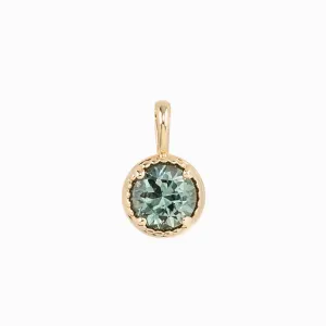 Montana Sapphire Dahlia Round Charm