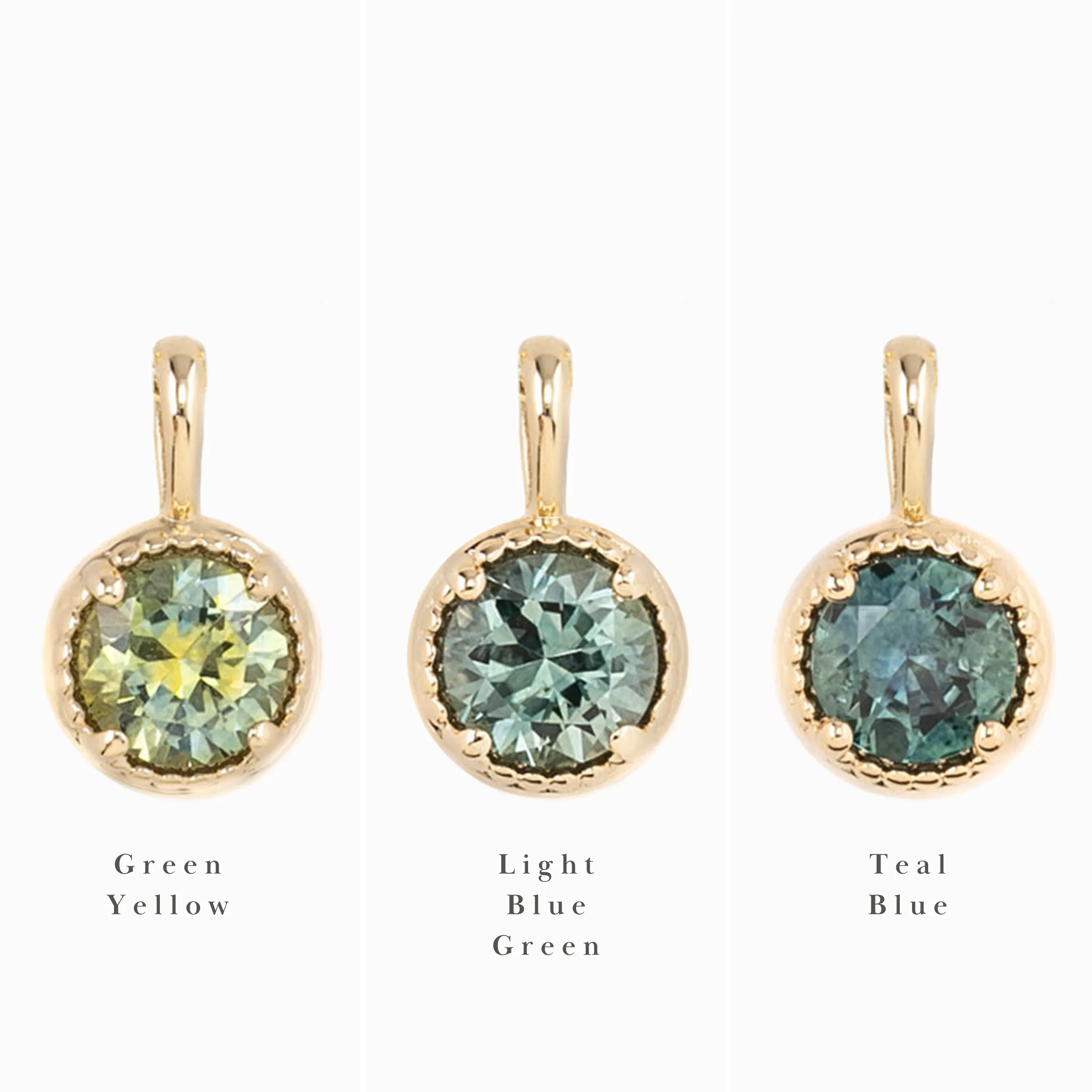 Montana Sapphire Dahlia Round Charm