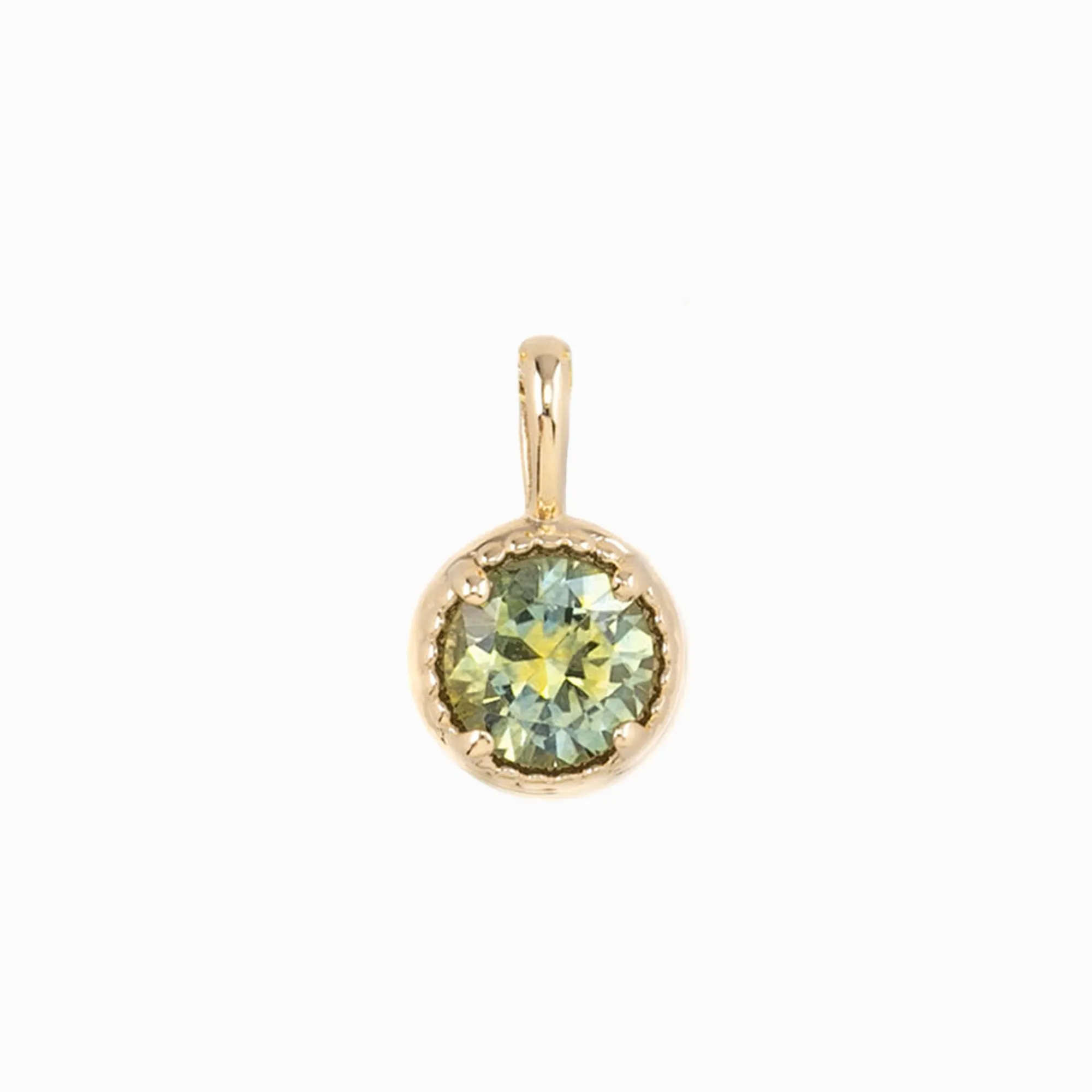 Montana Sapphire Dahlia Round Charm