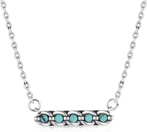 Montana Silversmiths Center of It All Stunning Turquoise Pendant 19" Split Rolo Necklace