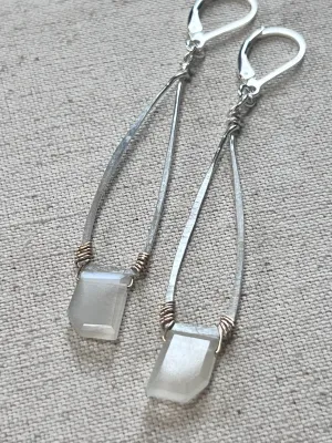 Moonstone Geometry Earrings