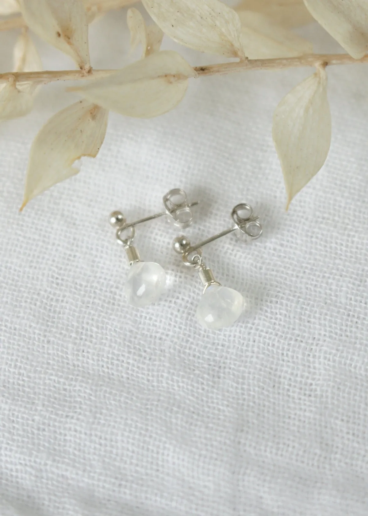 Moonstone Stud Earrings