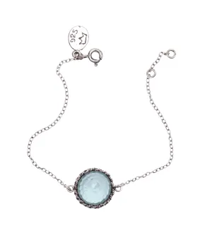 Morning Dewdrop Bracelet- light blue ✿