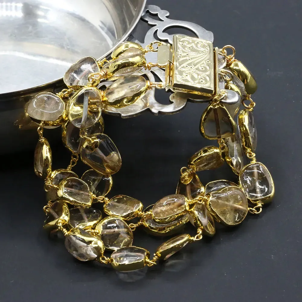 Natural gemstone Yellow Citrine Necklace