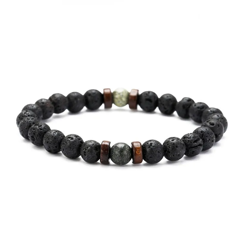 Natural Moonstone Bead Tibetan Buddha Bracelet