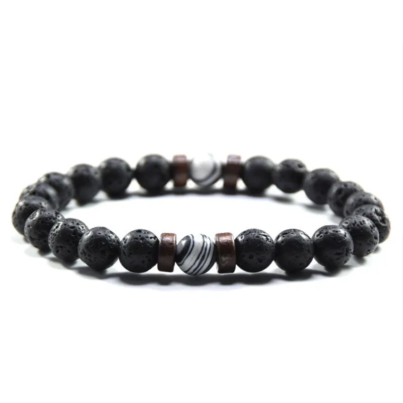 Natural Moonstone Bead Tibetan Buddha Bracelet