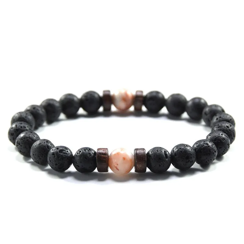 Natural Moonstone Bead Tibetan Buddha Bracelet