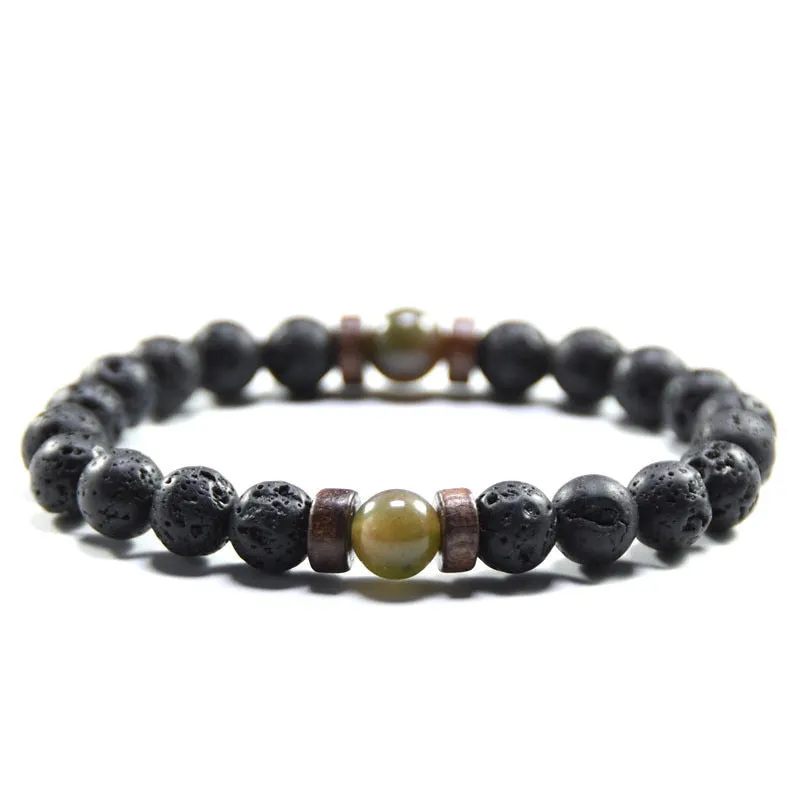 Natural Moonstone Bead Tibetan Buddha Bracelet