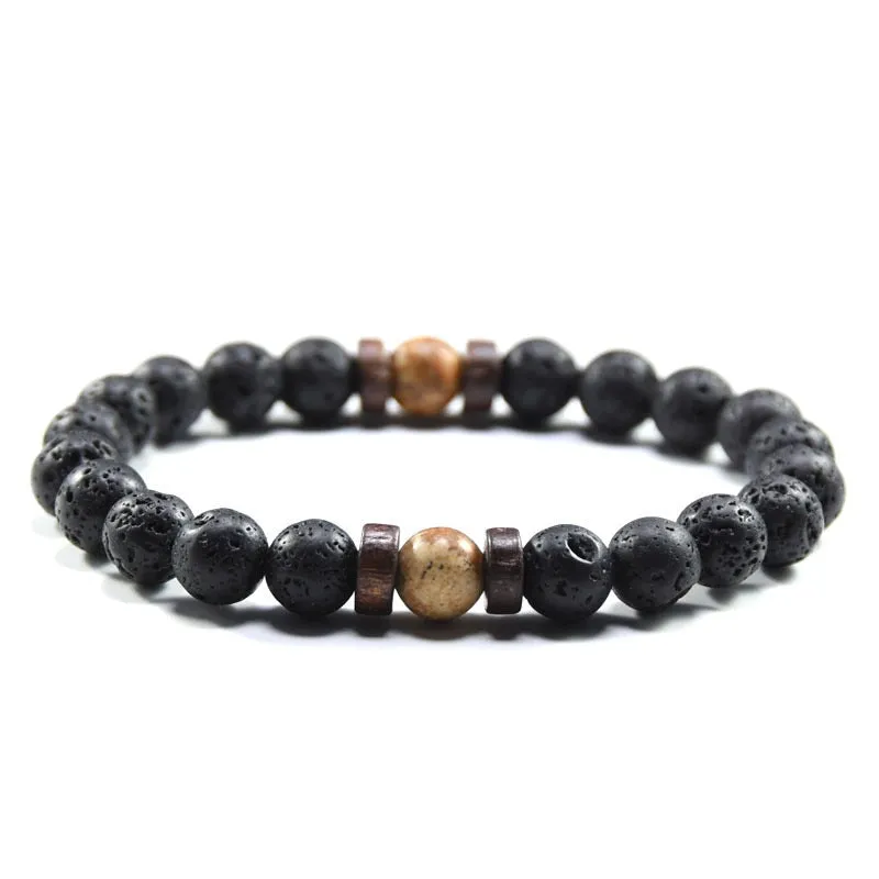 Natural Moonstone Bead Tibetan Buddha Bracelet