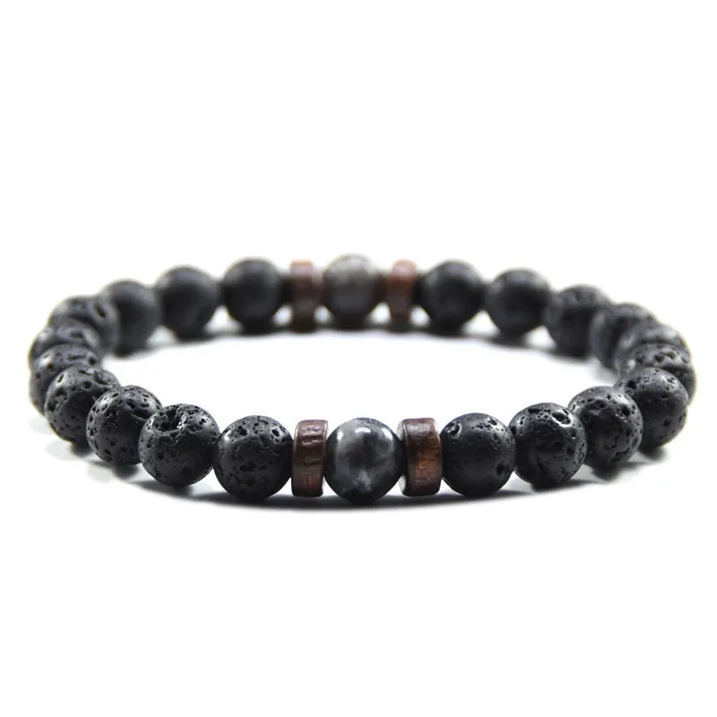 Natural Moonstone Bead Tibetan Buddha Bracelet