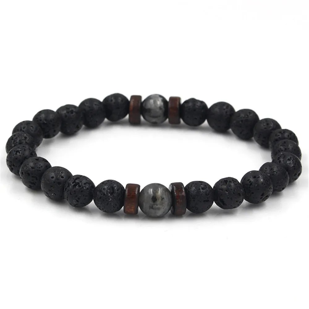 Natural Moonstone Bead Tibetan Buddha Bracelet