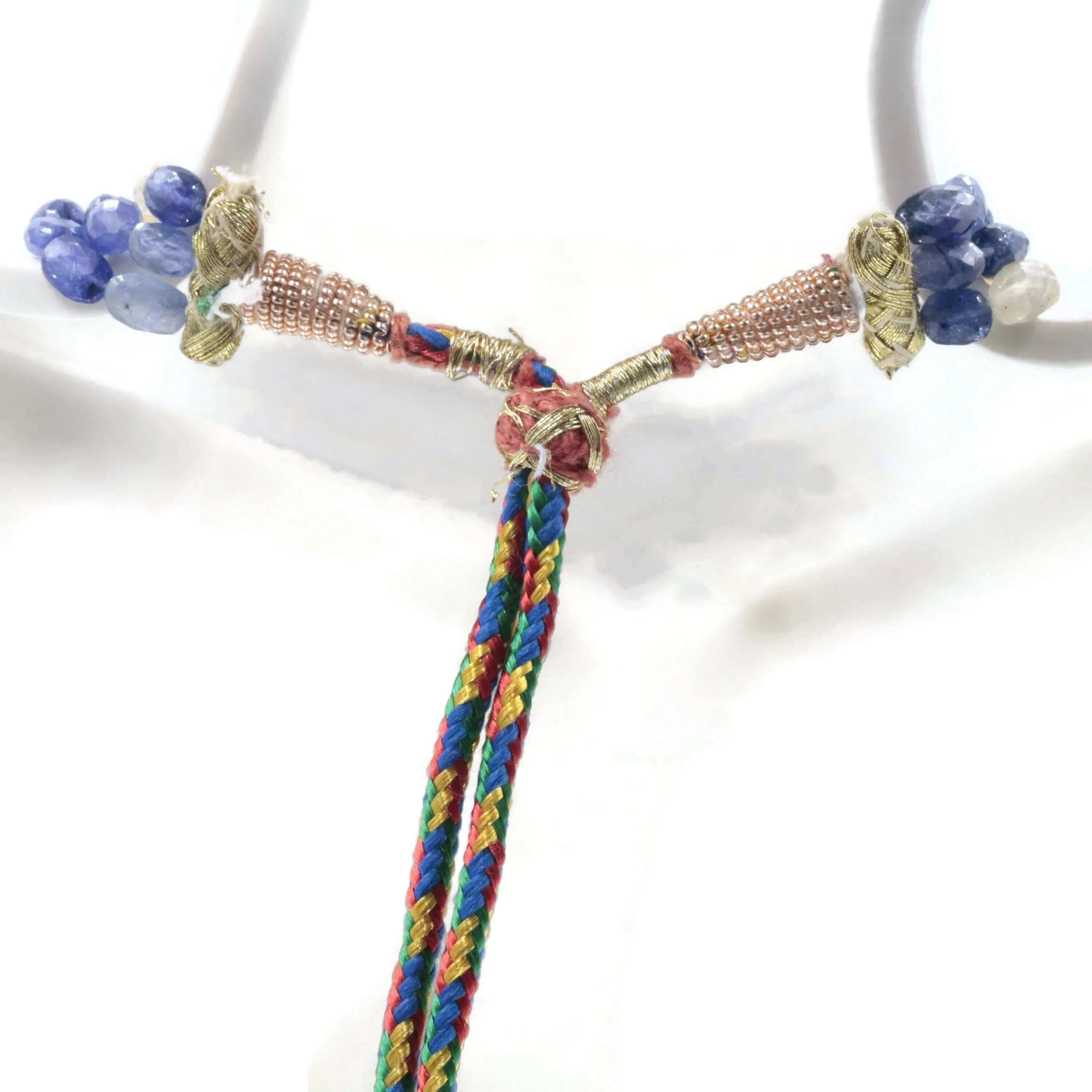 Natural Sapphire and Ruby Multi-Color Faceted Bead Necklace Sapphire Necklace Ruby Necklace September Birthstone July Birthstone SKU 6142681