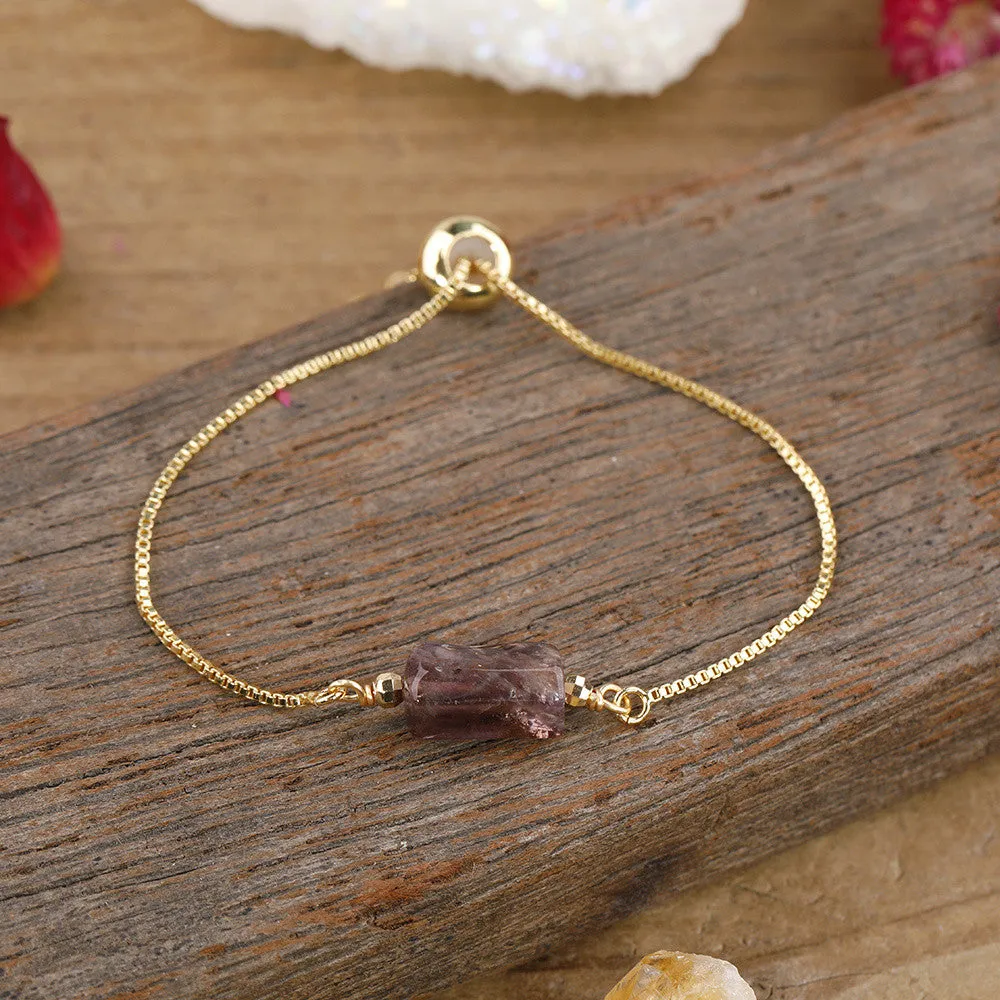 Natural Smooth Amethyst Citrine Quartz Black Tourmaline Single