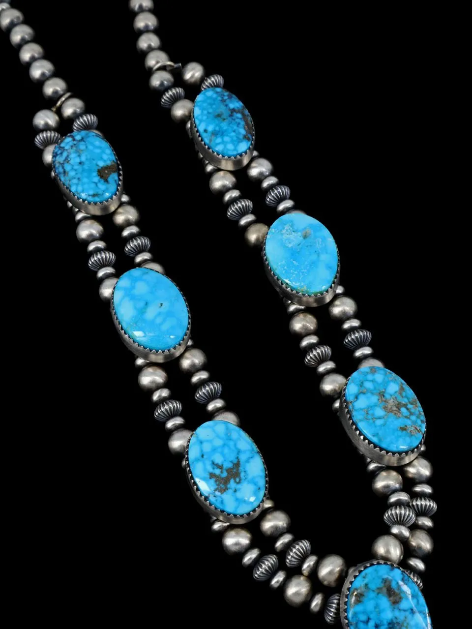 Navajo Kingman Turquoise Necklace and Earring Set