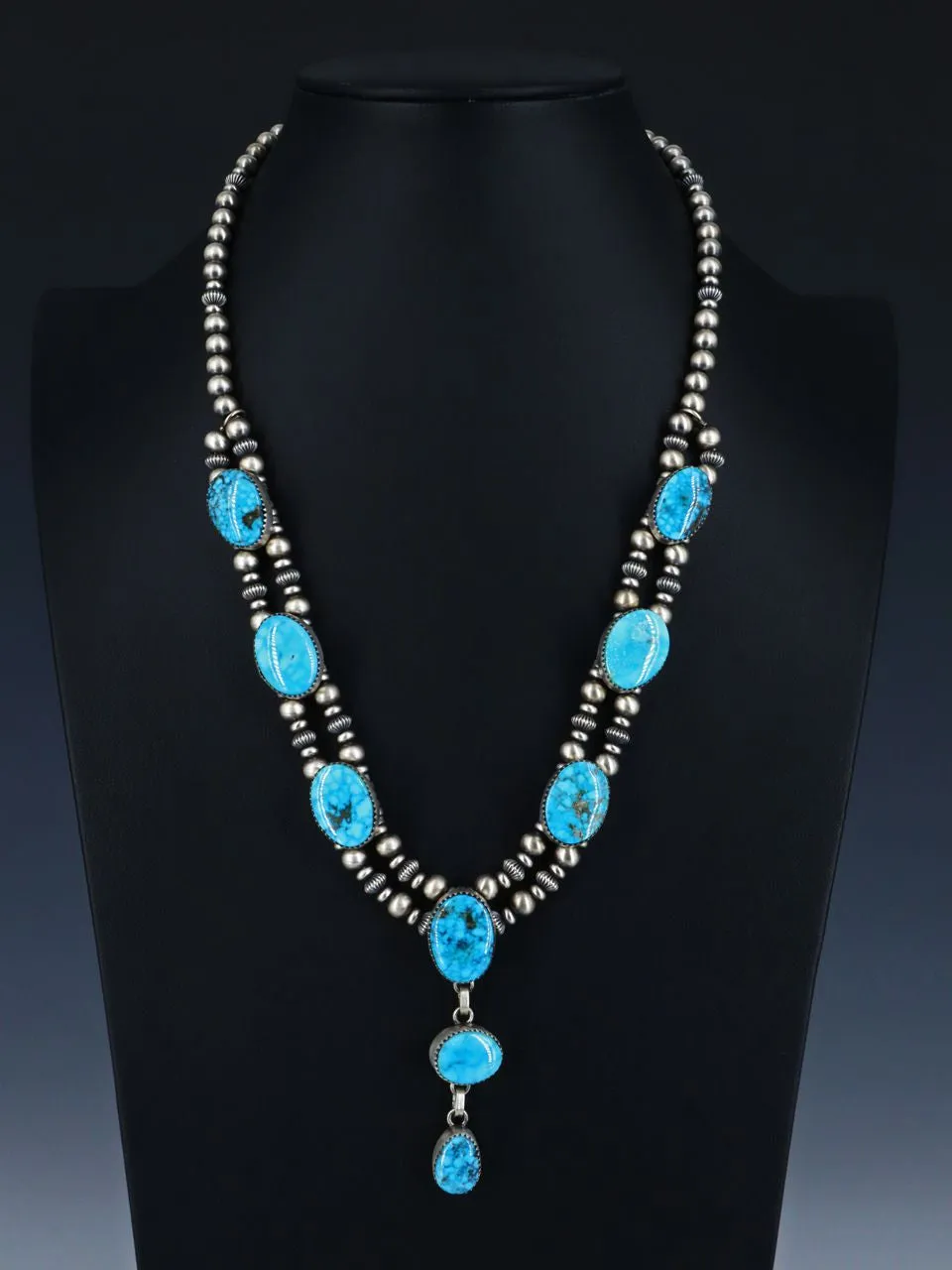 Navajo Kingman Turquoise Necklace and Earring Set