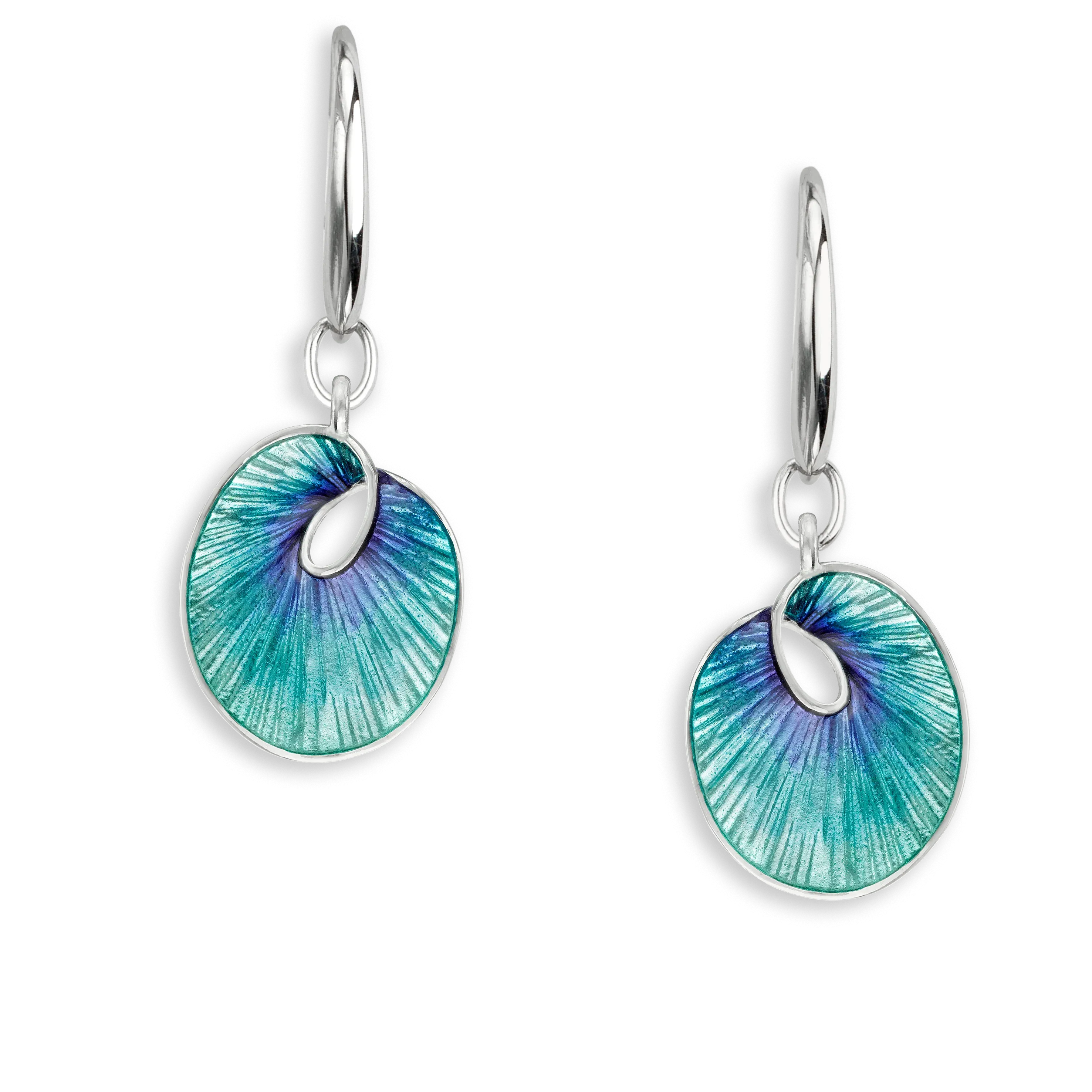 Nicole Barr Turquoise Round Twist Earrings