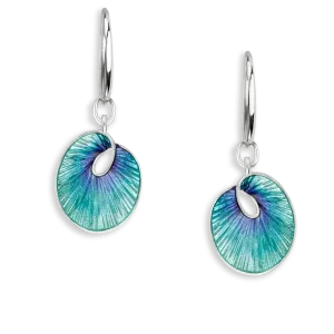 Nicole Barr Turquoise Round Twist Earrings