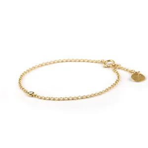 November Topaz Birthstone Chain Link Bracelet