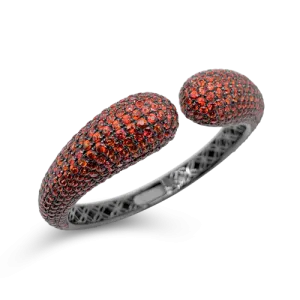 Orange Sapphire Cuff Bracelet