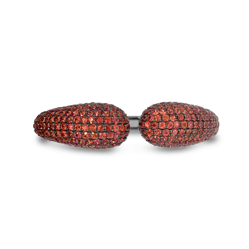 Orange Sapphire Cuff Bracelet