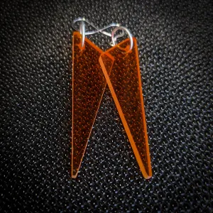 Orange Spears Dangle Earrings
