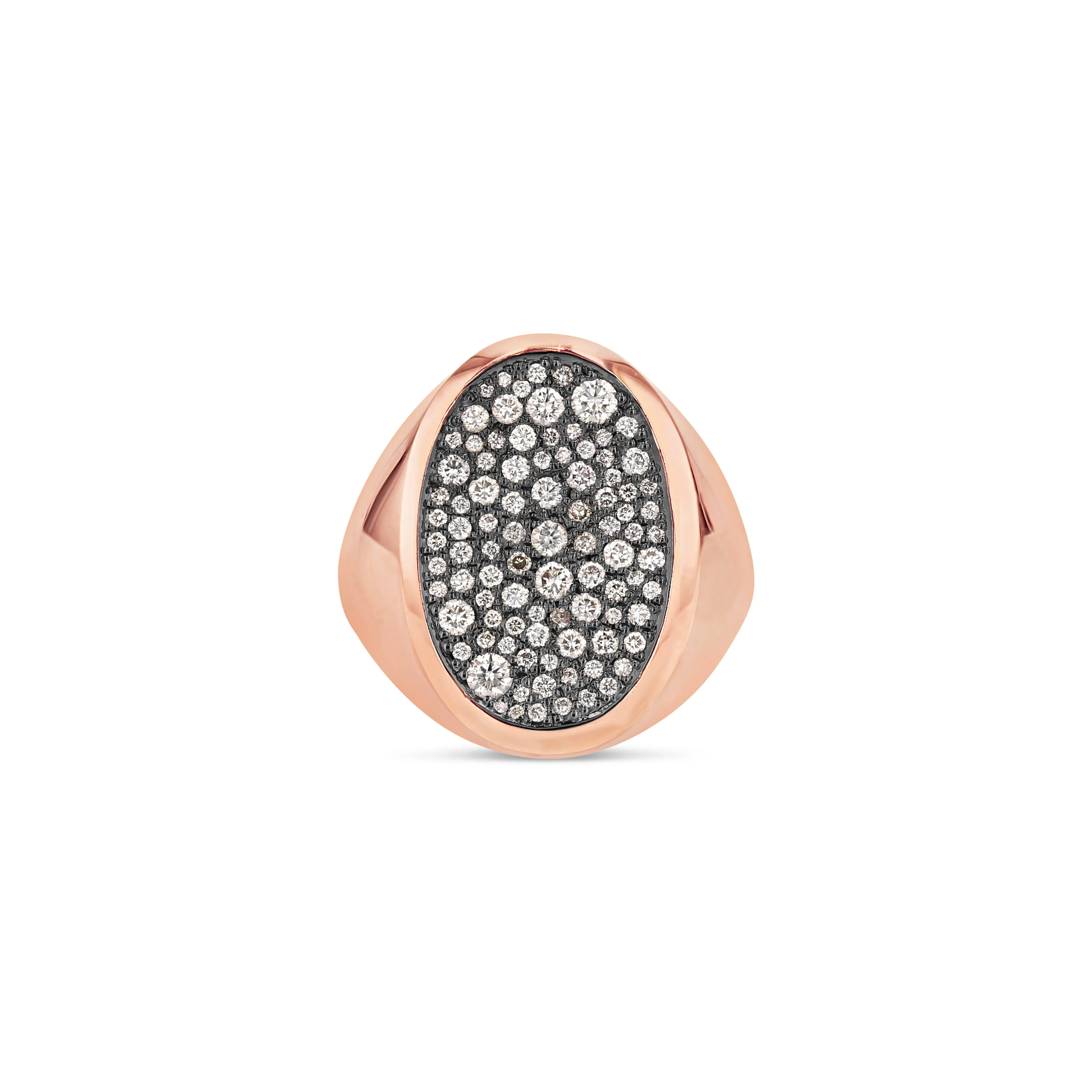 Oval Galaxy Signet Ring (Black)