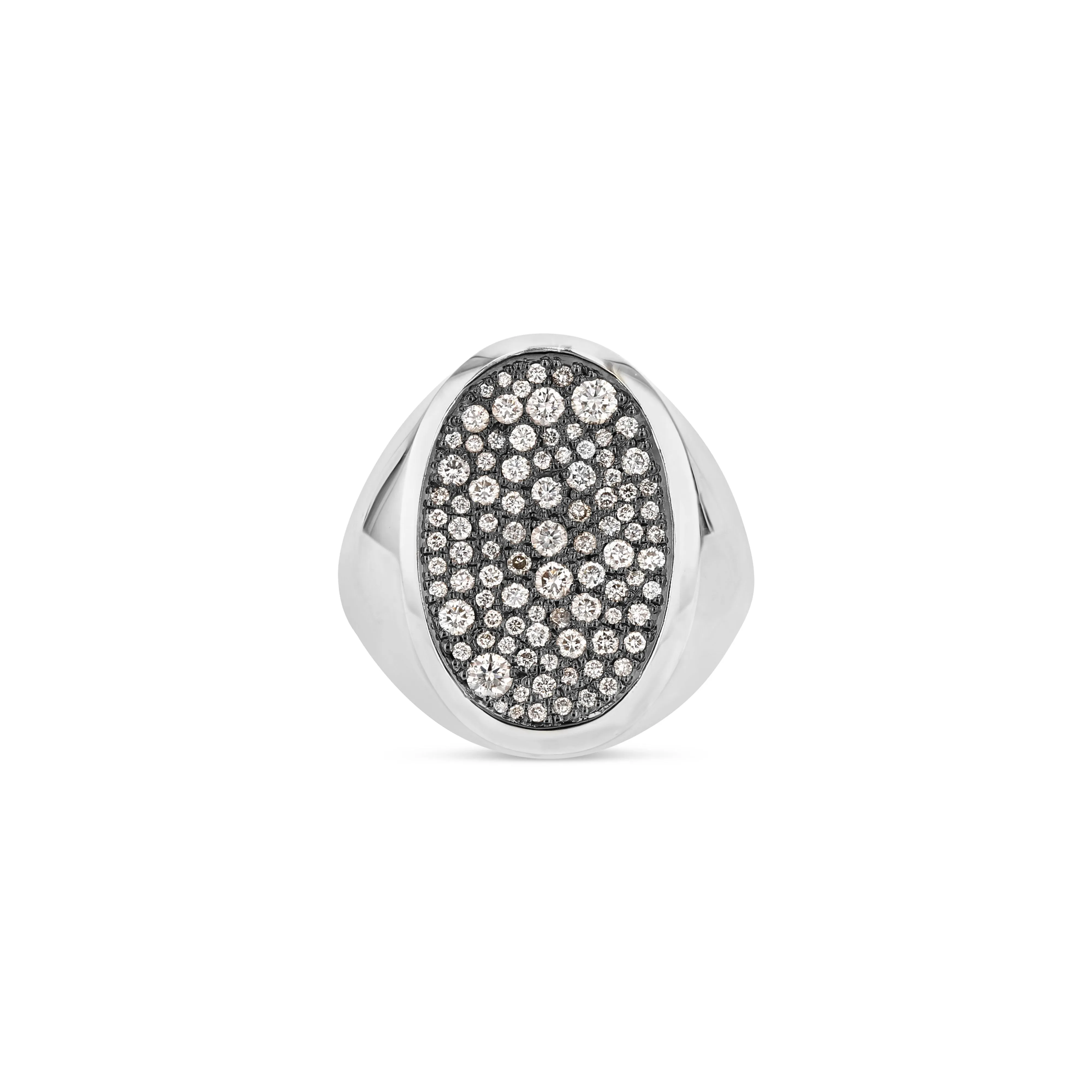 Oval Galaxy Signet Ring (Black)