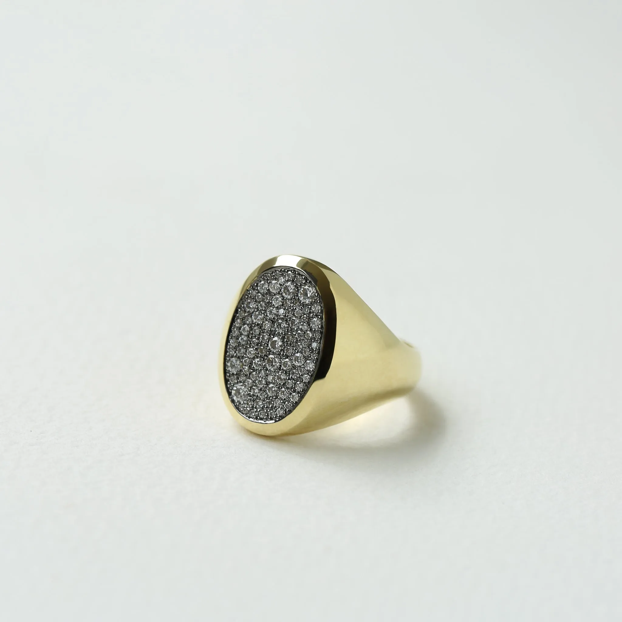 Oval Galaxy Signet Ring (Black)