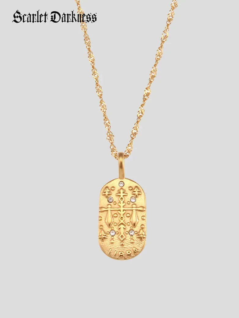 Oval Zircon Constellation Necklace