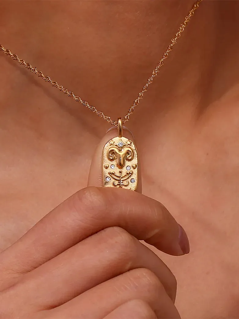 Oval Zircon Constellation Necklace