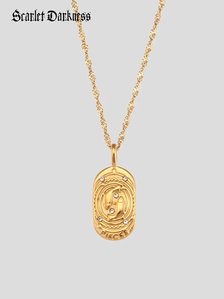 Oval Zircon Constellation Necklace