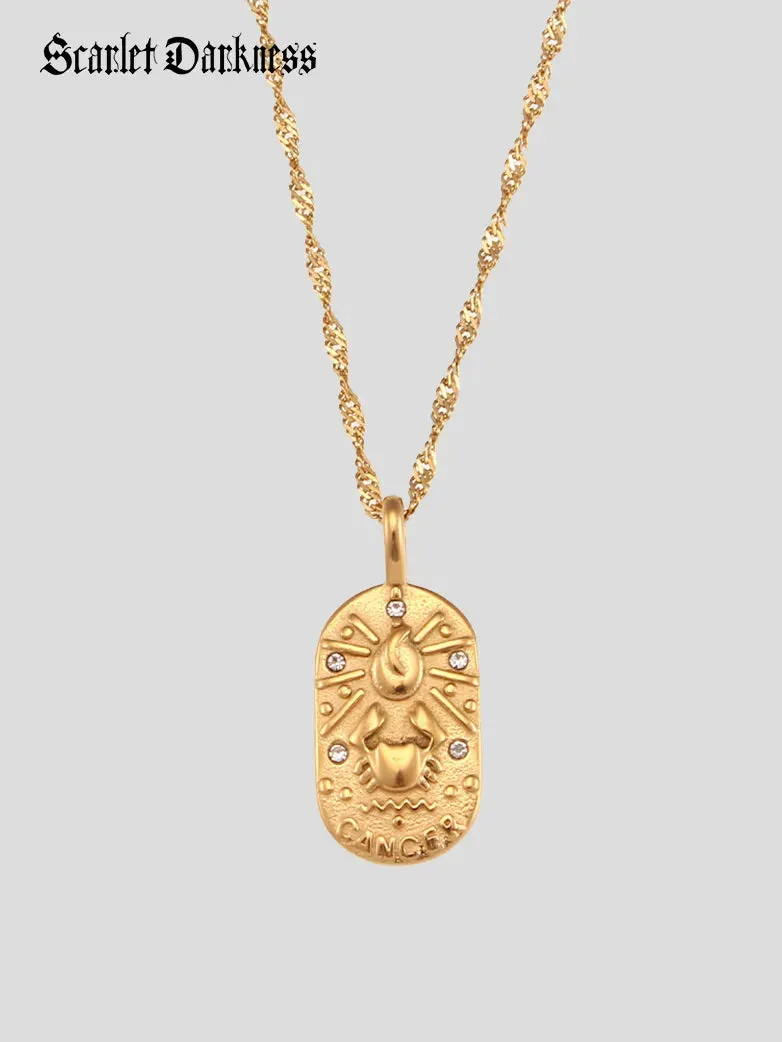 Oval Zircon Constellation Necklace