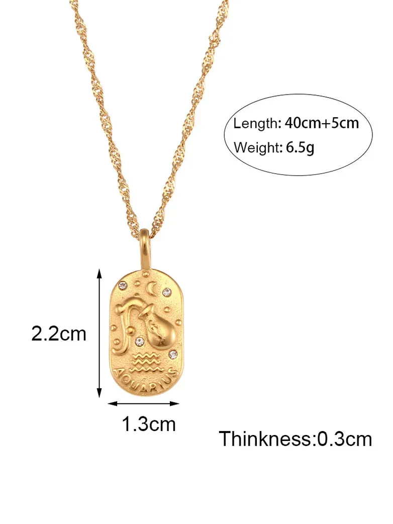 Oval Zircon Constellation Necklace