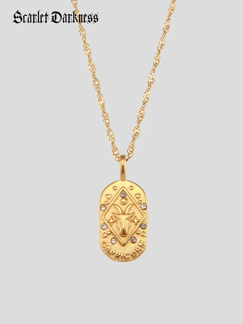 Oval Zircon Constellation Necklace
