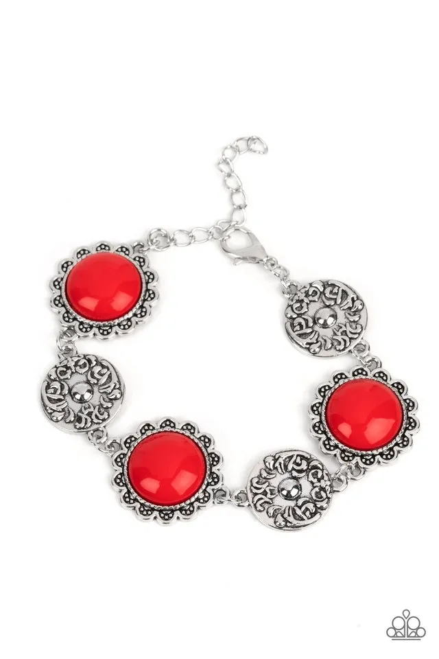 Paparazzi Bracelet ~ Positively Poppy - Red
